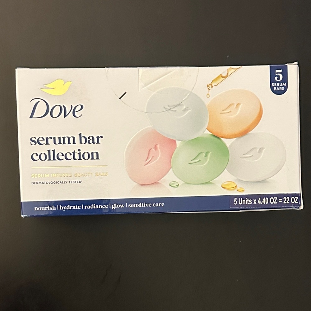 Dove Serum Infused Beauty Bar Collection Bundle Set Glow Nourish Hydrate New